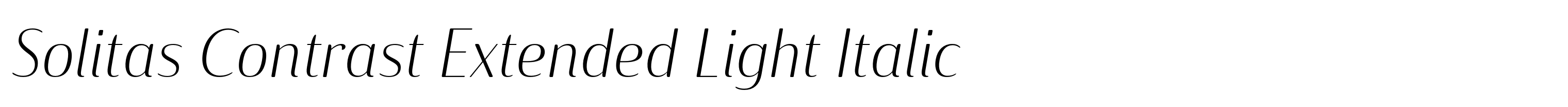 Solitas Contrast Extended Light Italic